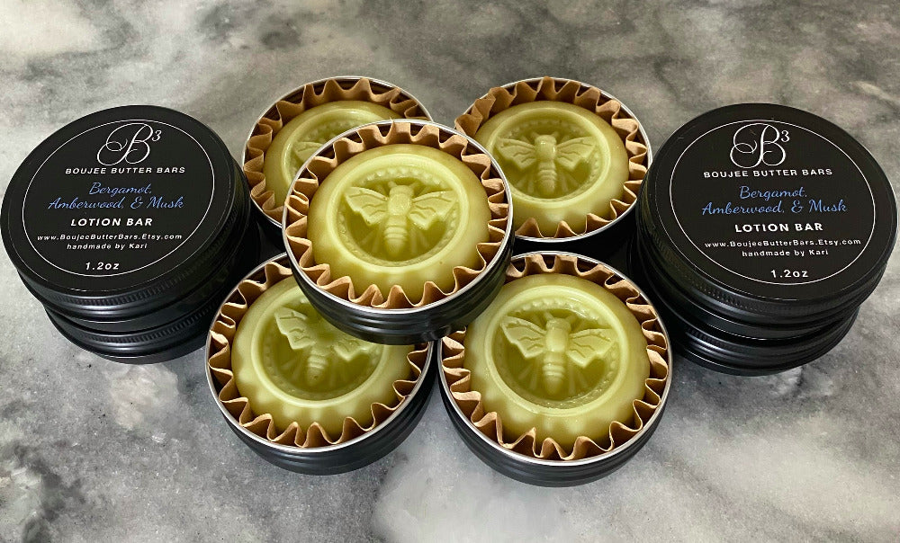 Bergamot, Amberwood, & Musk Scented Lotion Bar