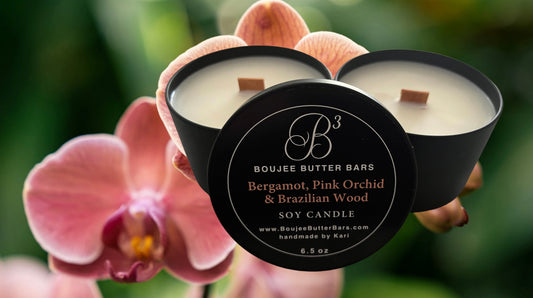 Bergamot, Pink Orchid, & Brazilian Wood All-Soy Candle