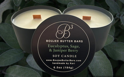 Eucalyptus, Sage, & Juniper Berry All-Soy Candle