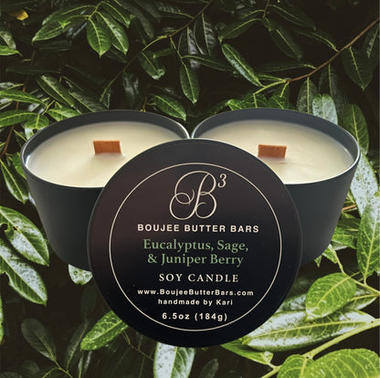 Eucalyptus, Sage, & Juniper Berry All-Soy Candle