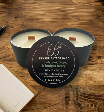 Eucalyptus, Sage, & Juniper Berry All-Soy Candle