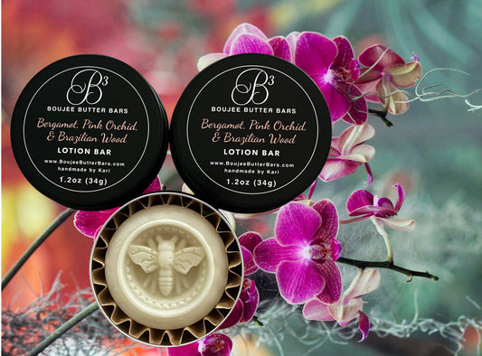 Bergamot, Pink Orchid, & Brazilian Wood Scented Lotion Bar