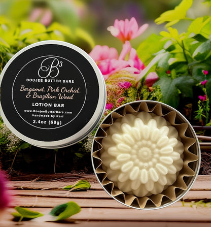 Bergamot, Pink Orchid, & Brazilian Wood Scented Lotion Bar