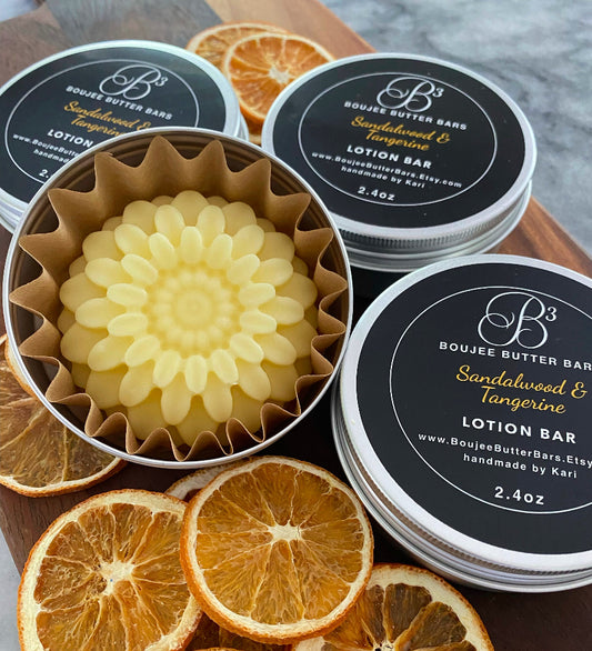 Sandalwood & Tangerine Scented Lotion Bar