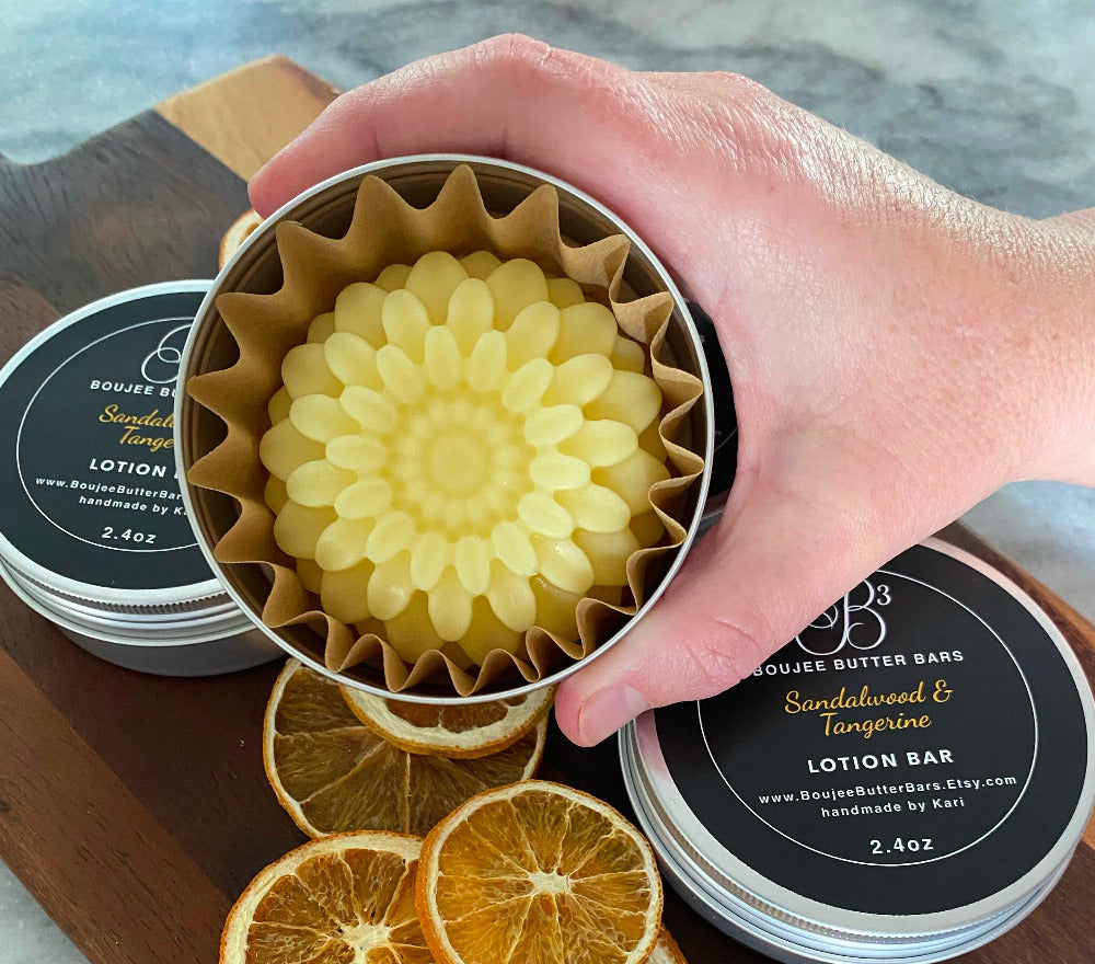 Sandalwood & Tangerine Scented Lotion Bar