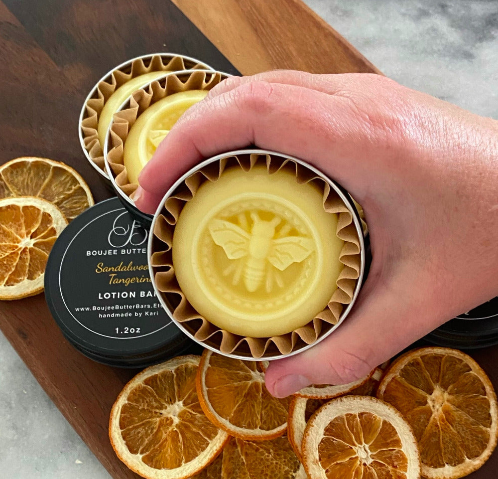 Sandalwood & Tangerine Scented Lotion Bar